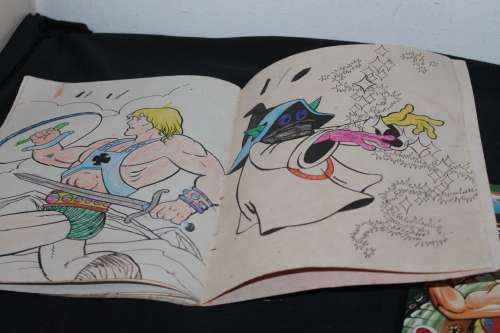 MOTU He Man Coloring in Book and Reading Book