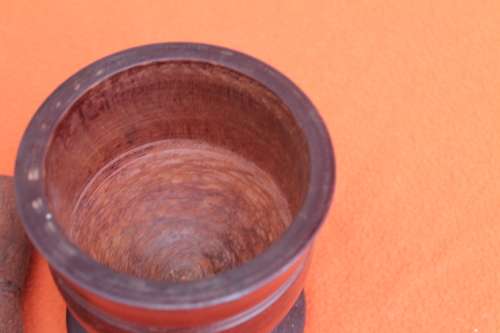 Wooden Mortar and Pestle