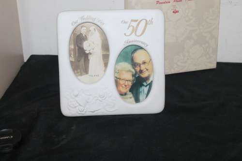 50th Wedding Anniversary Porcelain Frame