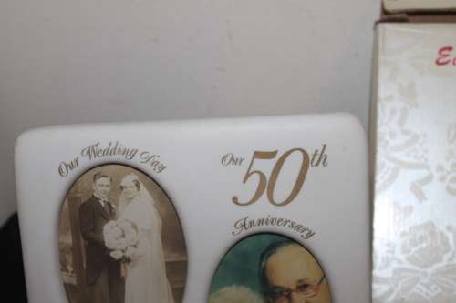 50th Wedding Anniversary Porcelain Frame