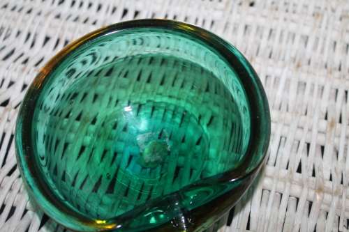 Green Murano Bowl Ashtray
