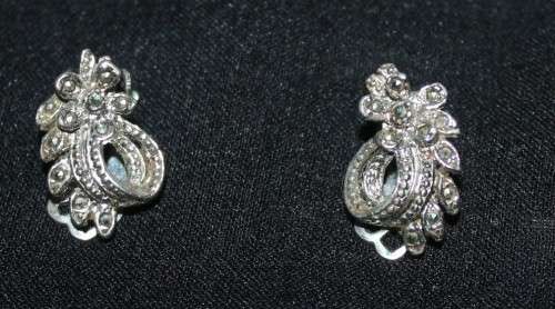Vintage Marcasite   Clip on earrings