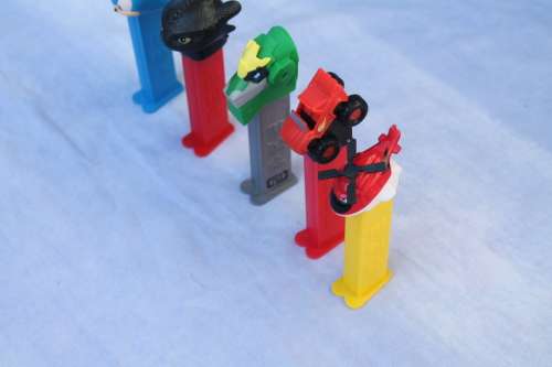 5 Pez dispensers