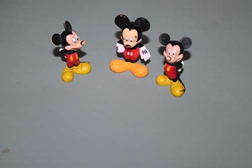 3 Mickey Mouse figures