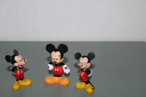 3 Mickey Mouse figures