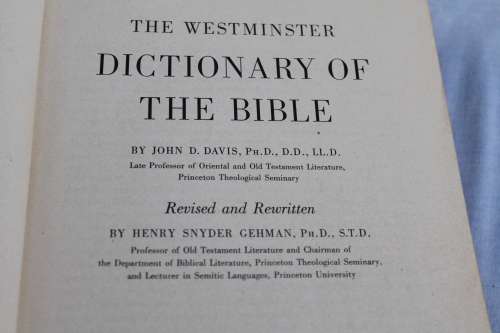 The Westminster Dictionary of the Bible