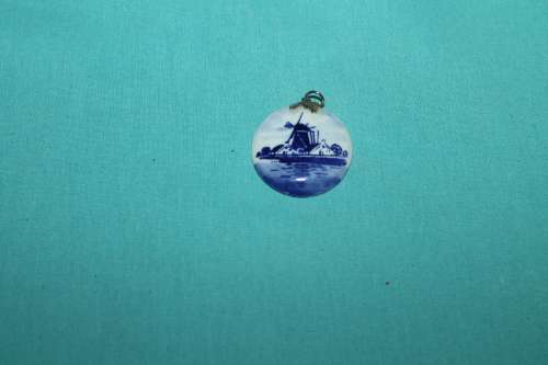 Vintage Pendant Blue and White