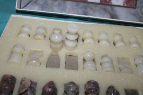 Marble Chess set with board