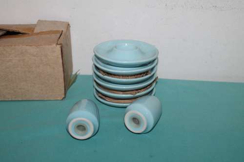 Set of 6 Egg Holders and Salt and pepper holders
