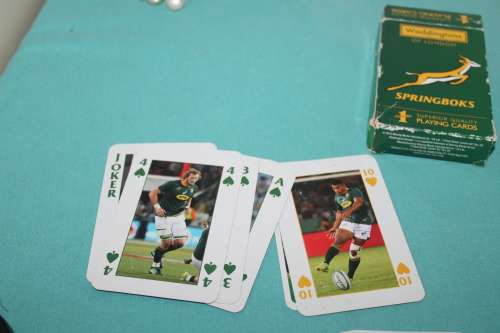 Waddingtons of London Springbok Card