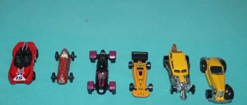 6 Assorted Racing Cars