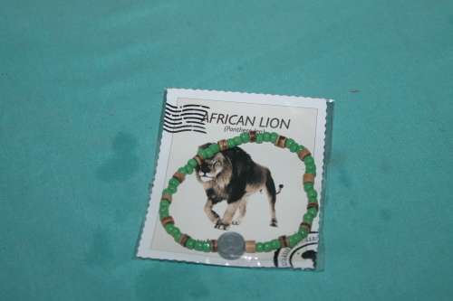 African Lion Beaded Bracelet