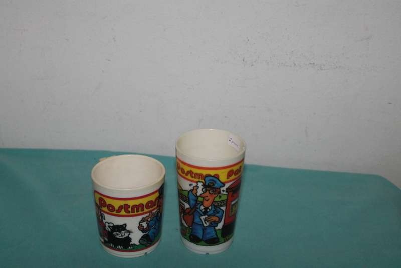 2 Vintage Postman Pat Cups
