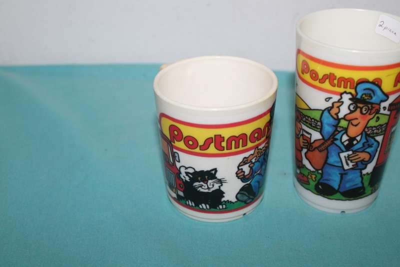 2 Vintage Postman Pat Cups
