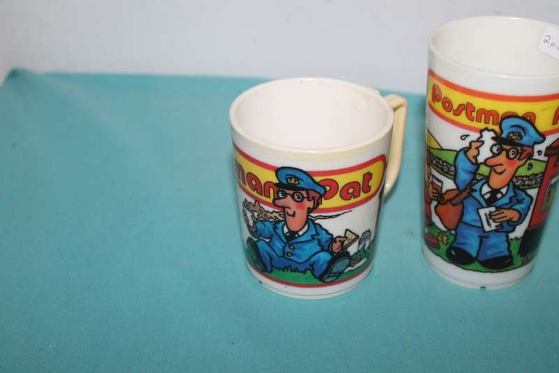 2 Vintage Postman Pat Cups