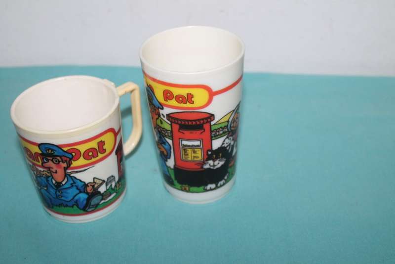 2 Vintage Postman Pat Cups