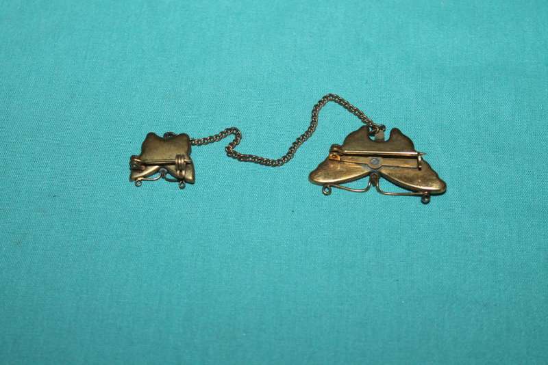Vintage Japanese 24K Shakudo Damascene Butterfly Scatter Pin 1940`s
