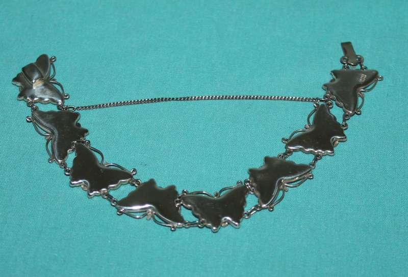 1940`s Japanese Damascene Butterfly Bracelet