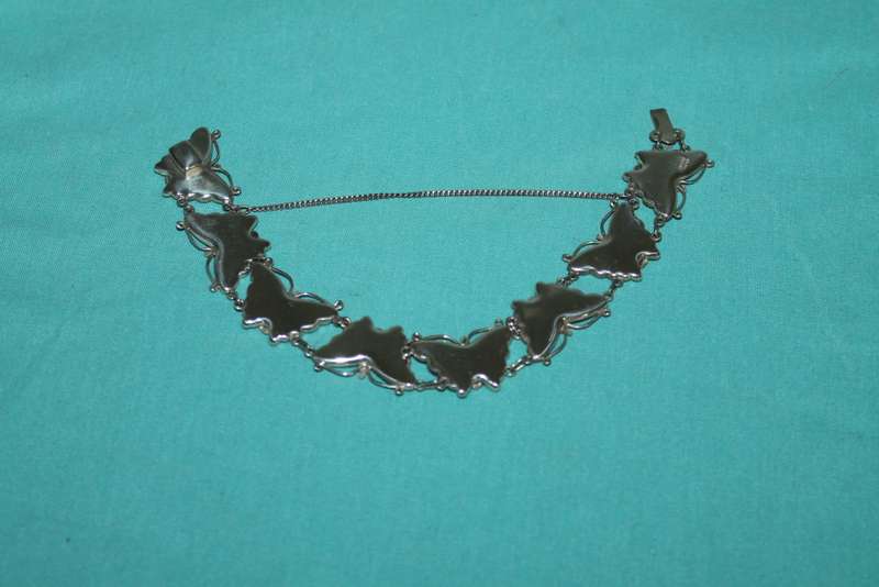 1940`s Japanese Damascene Butterfly Bracelet