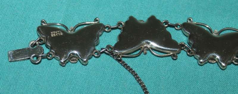 1940`s Japanese Damascene Butterfly Bracelet