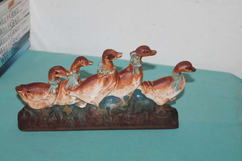 Heavy Cast iron Door stop ducks.