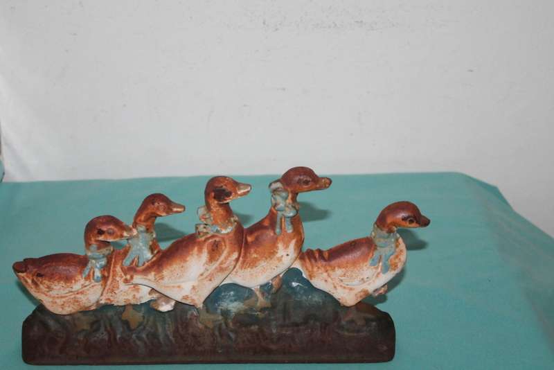 Heavy Cast iron Door stop ducks.