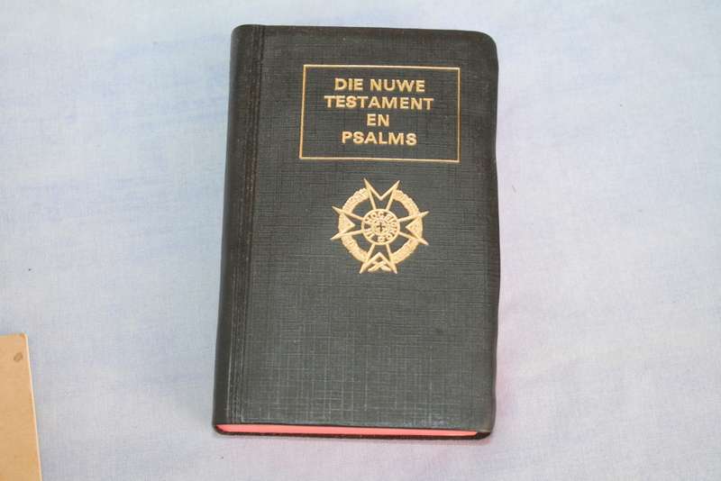 SADF Passbook, Bible, sewing kit, bank book, SADF Driver`s License and kits Receipts.
