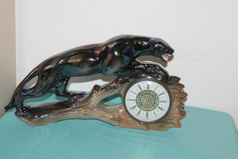 Vintage Jema holland Black Panther clock