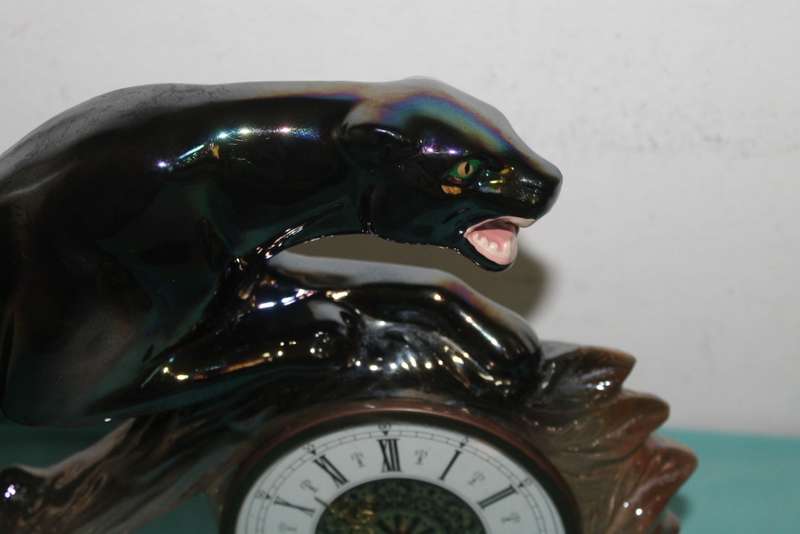 Vintage Jema holland Black Panther clock