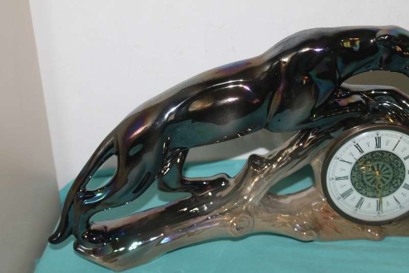 Vintage Jema holland Black Panther clock