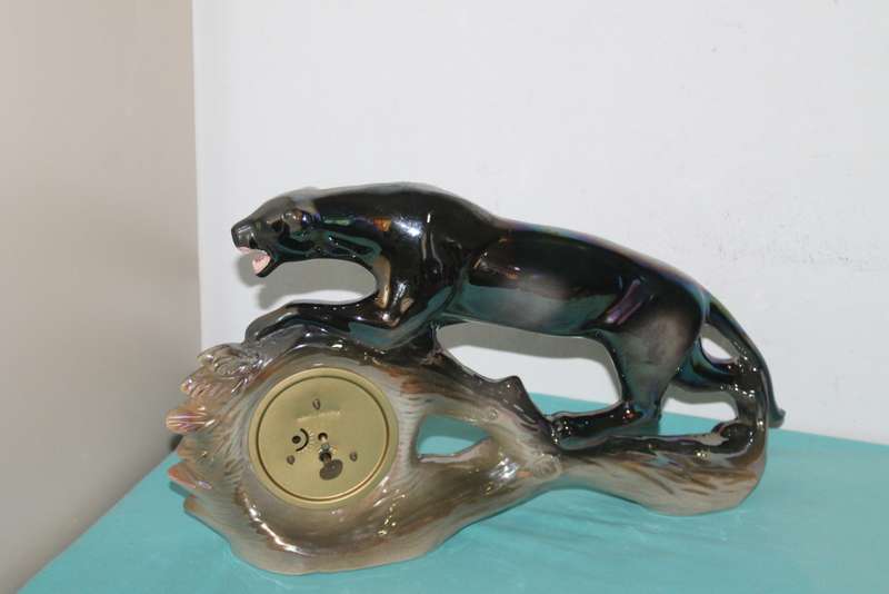 Vintage Jema holland Black Panther clock