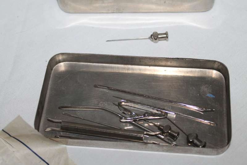 Glass Syringe in metal box