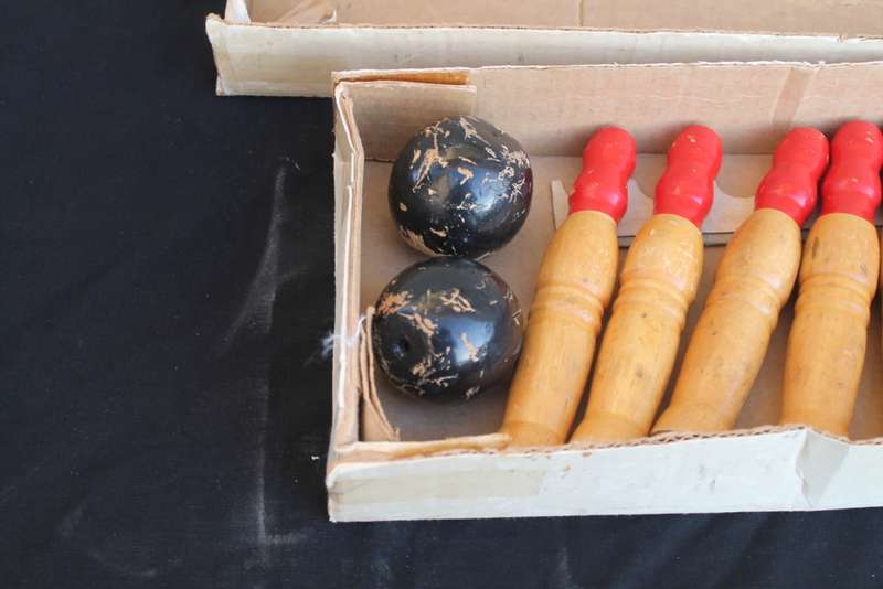 Vintage Wooden Bowl-Skittles