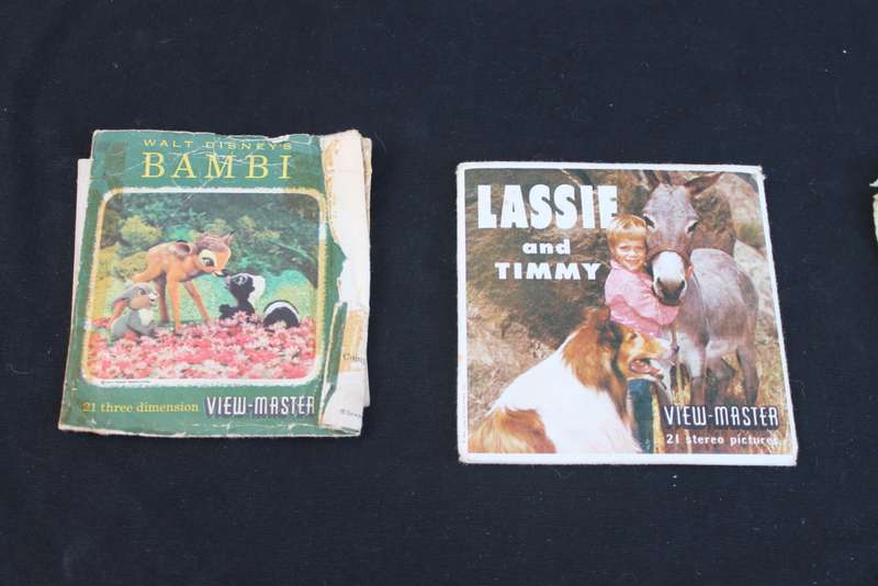 Boxed View Master with 18 reels Lassie Bambi and more