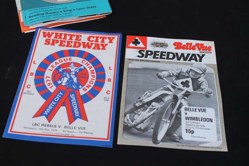 10 x 1970`s Speedway Racing Programs