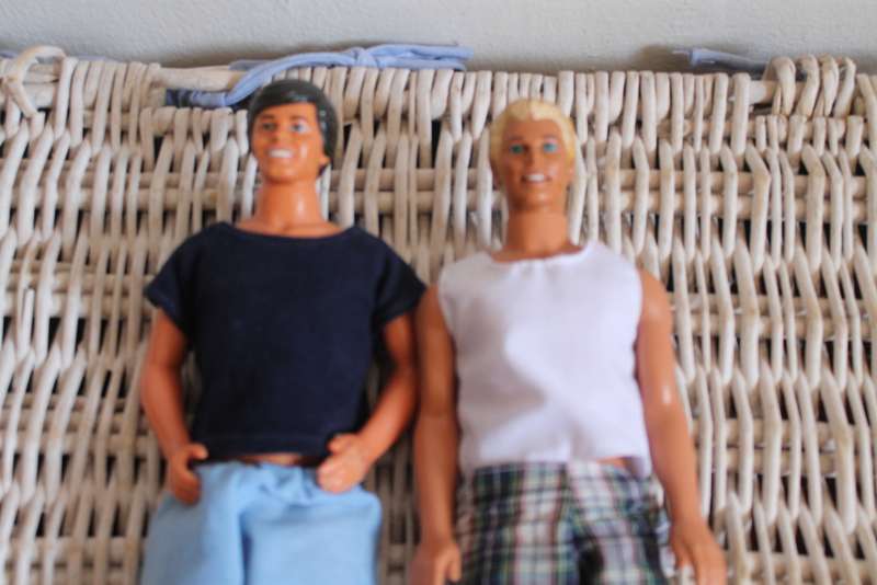 2 Ken dolls and 4 Barbies