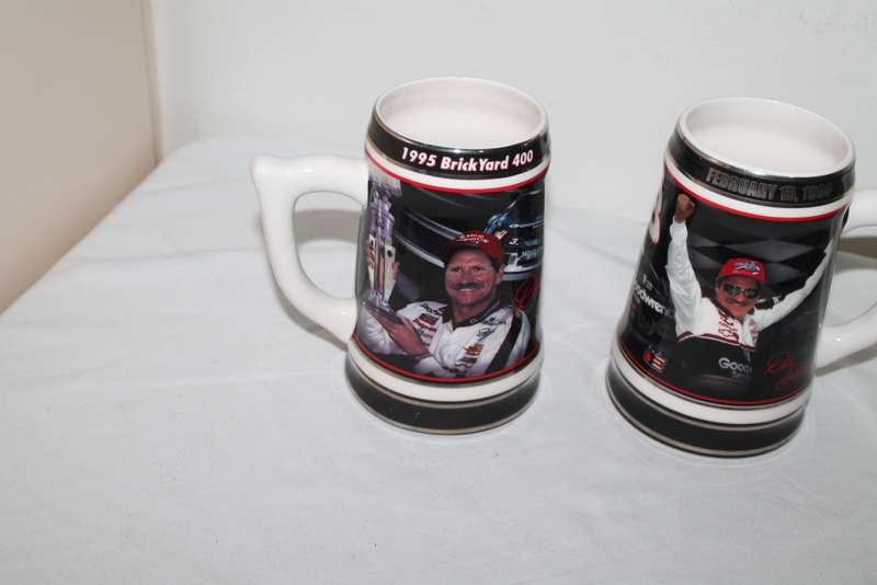 2 Dale Earnhardt Victories Stein Collection Beer Mugs
