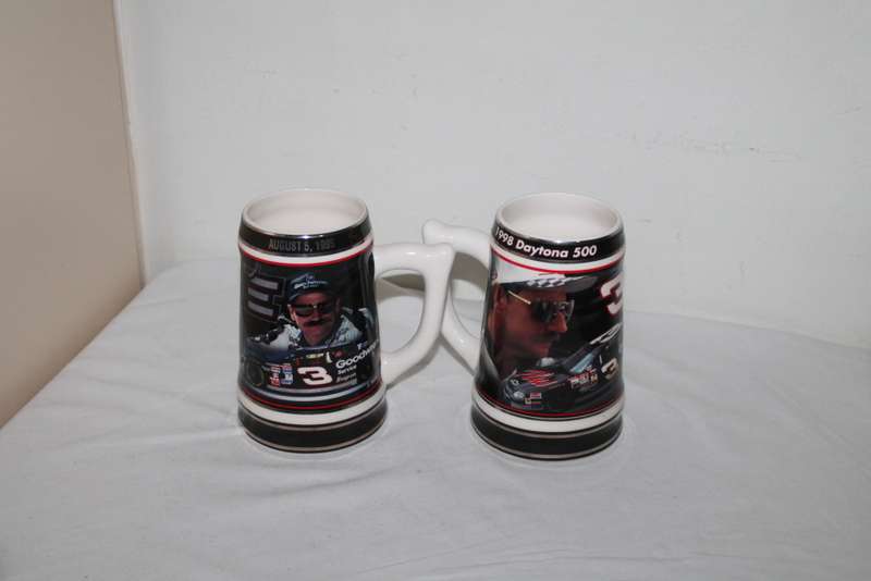 2 Dale Earnhardt Victories Stein Collection Beer Mugs