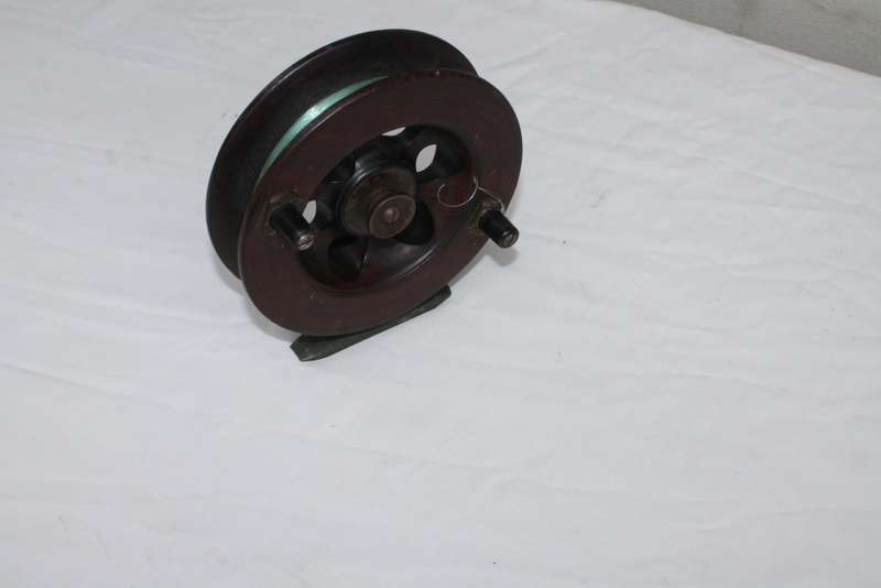 Wood and Brass Fishing Reel