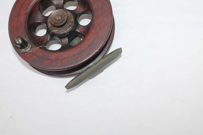 Wood and Brass Fishing Reel