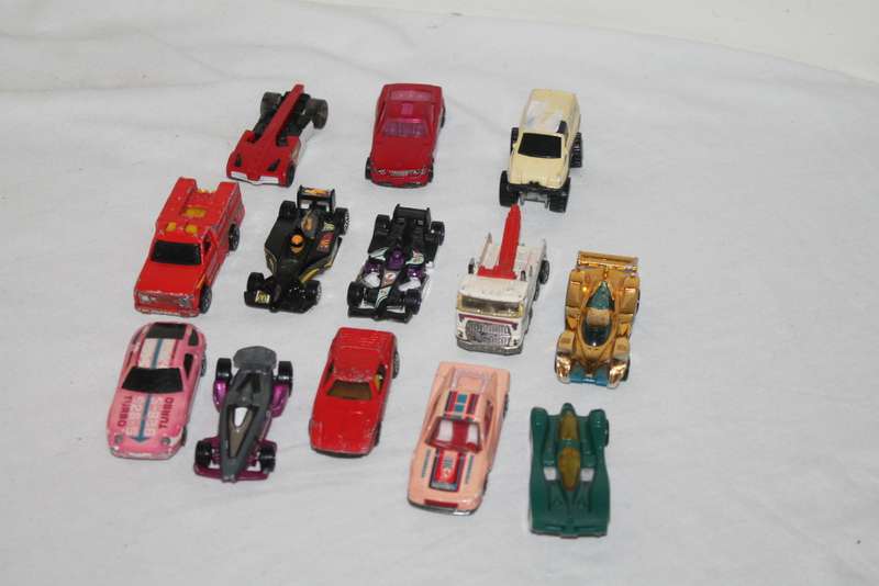 13 Assorted hot wheels