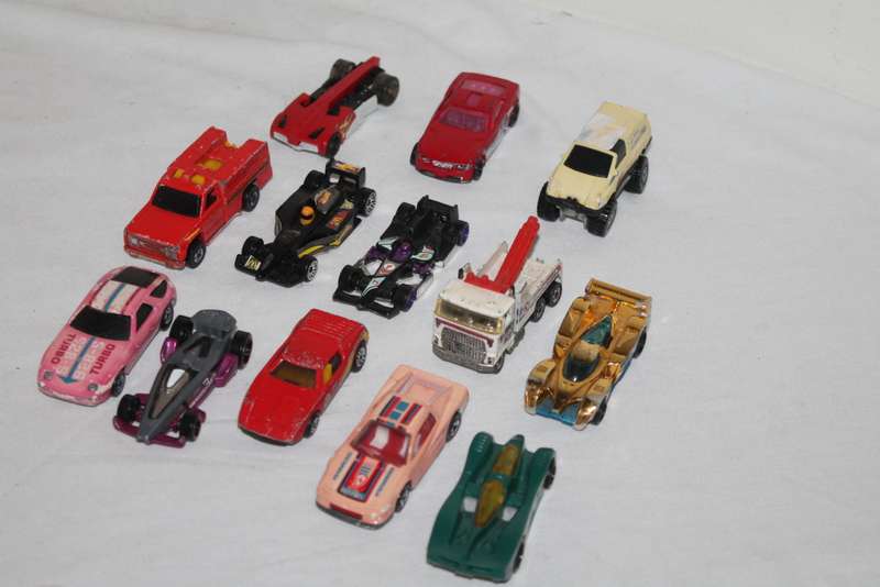 13 Assorted hot wheels