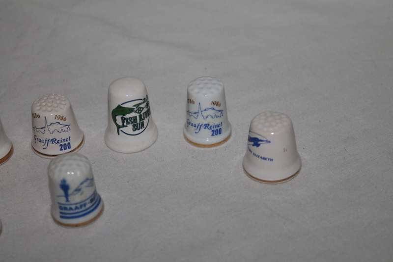 9 Assorted Thimbles Towns