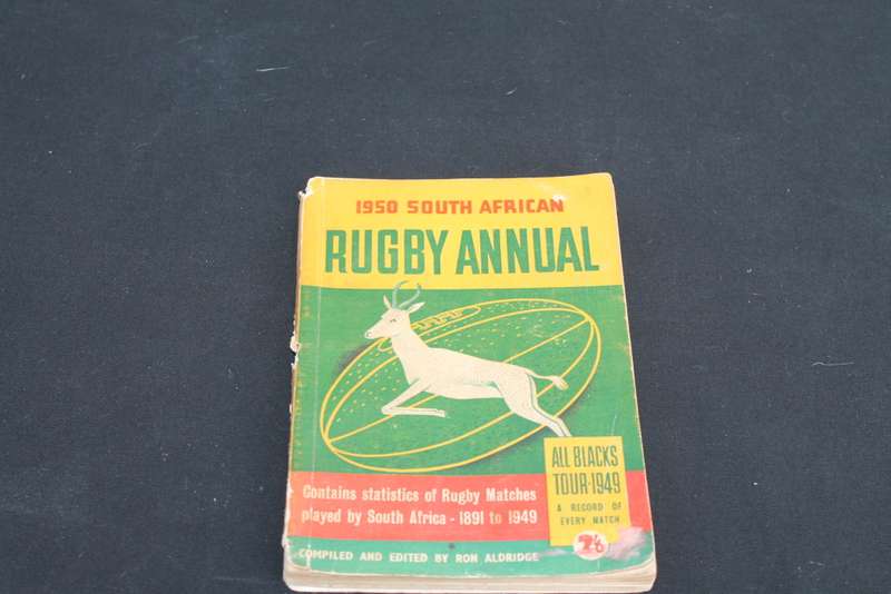 1950 South African Rugby Annual  - Contains stats of rugby matches played in SA 1891 to 1949
