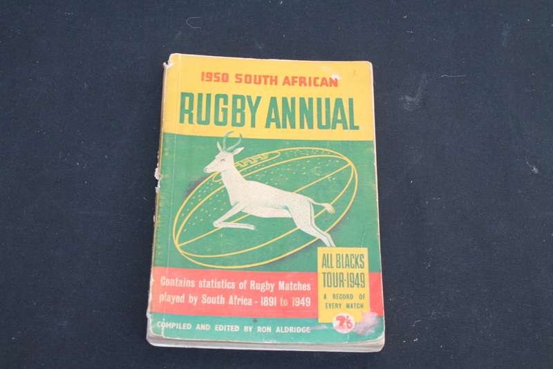 1950 South African Rugby Annual  - Contains stats of rugby matches played in SA 1891 to 1949