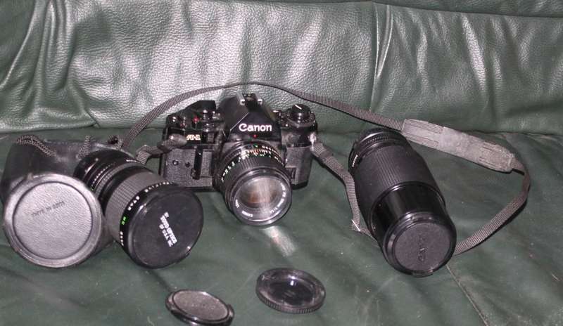 Canon AE 1 with three Lenses
