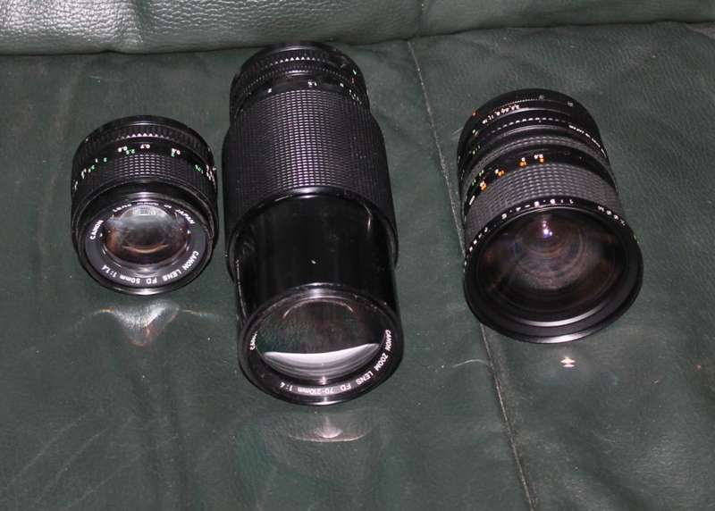 Canon AE 1 with three Lenses