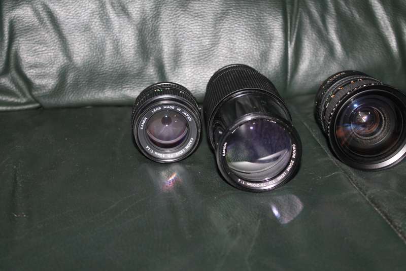 Canon AE 1 with three Lenses