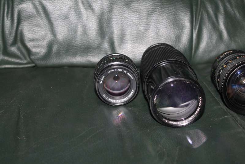 Canon AE 1 with three Lenses