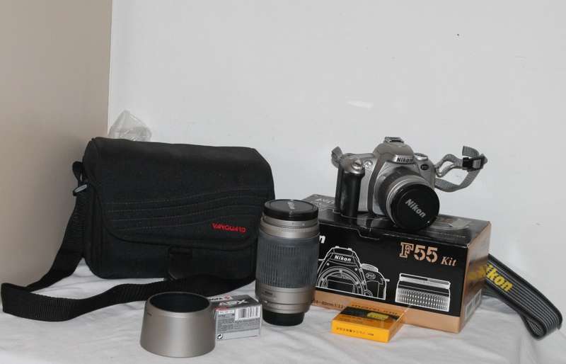 Nikon F55 Film Camera with two Lenses